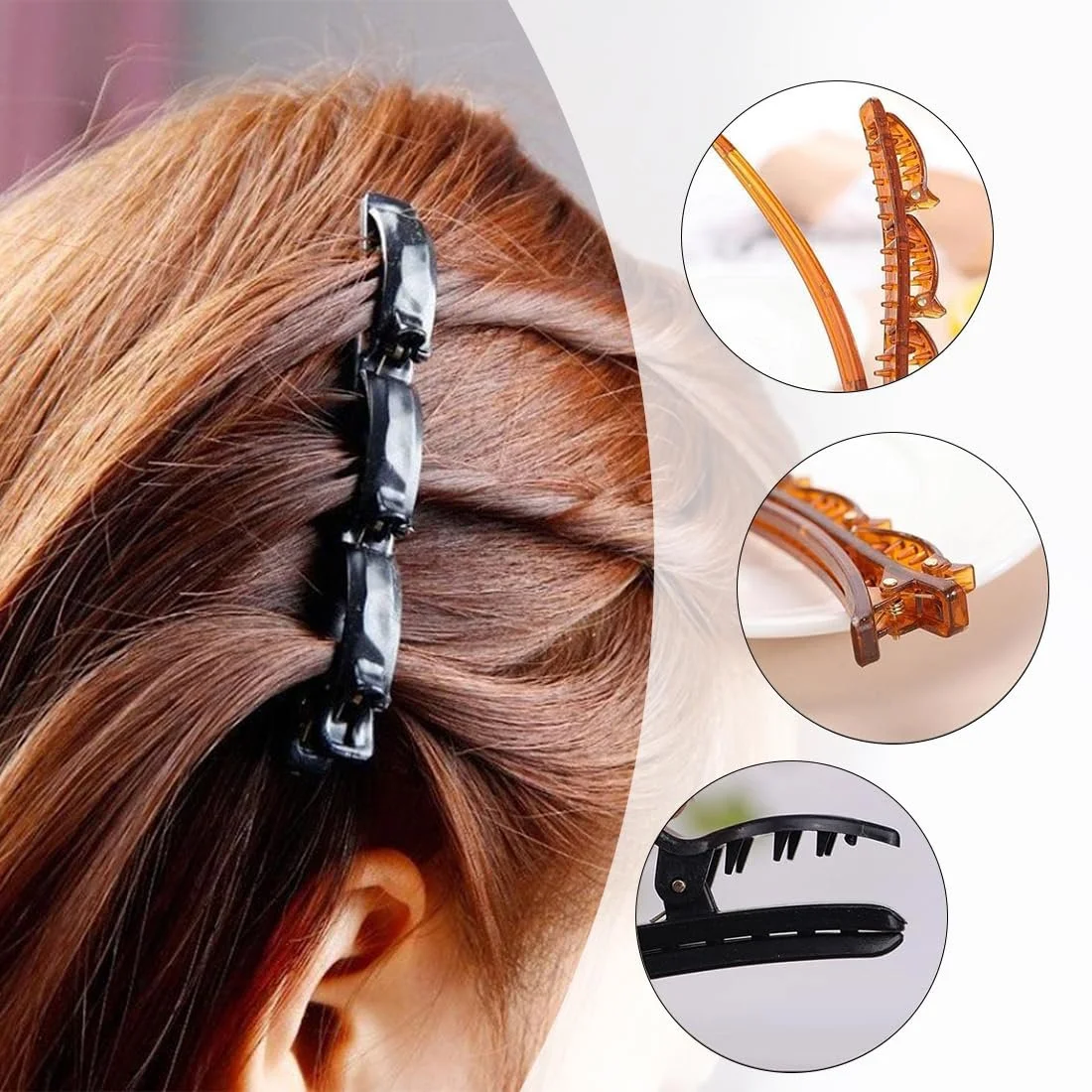 Набір обручів для волосся з затискачами, фото №3