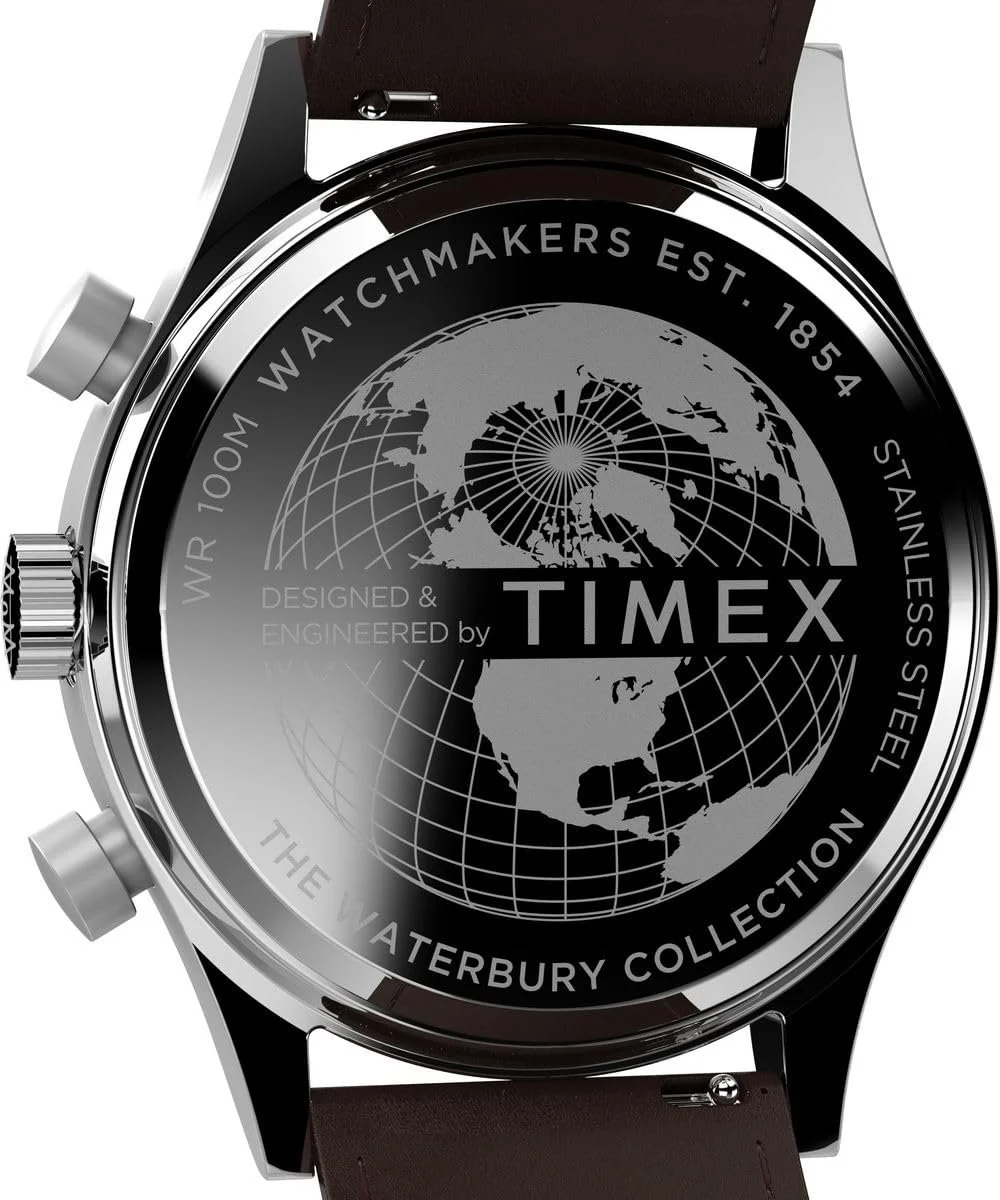 Чоловічий Хронограф Timex Traditional, коричневий, ремінець, фото №4 Чоловічий Хронограф Timex Traditional, коричневий, ремінець, фото №4