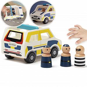 Игрушечная машинка Kid's Concept Police Car для детей от 2 лет деревянная - Фото 1