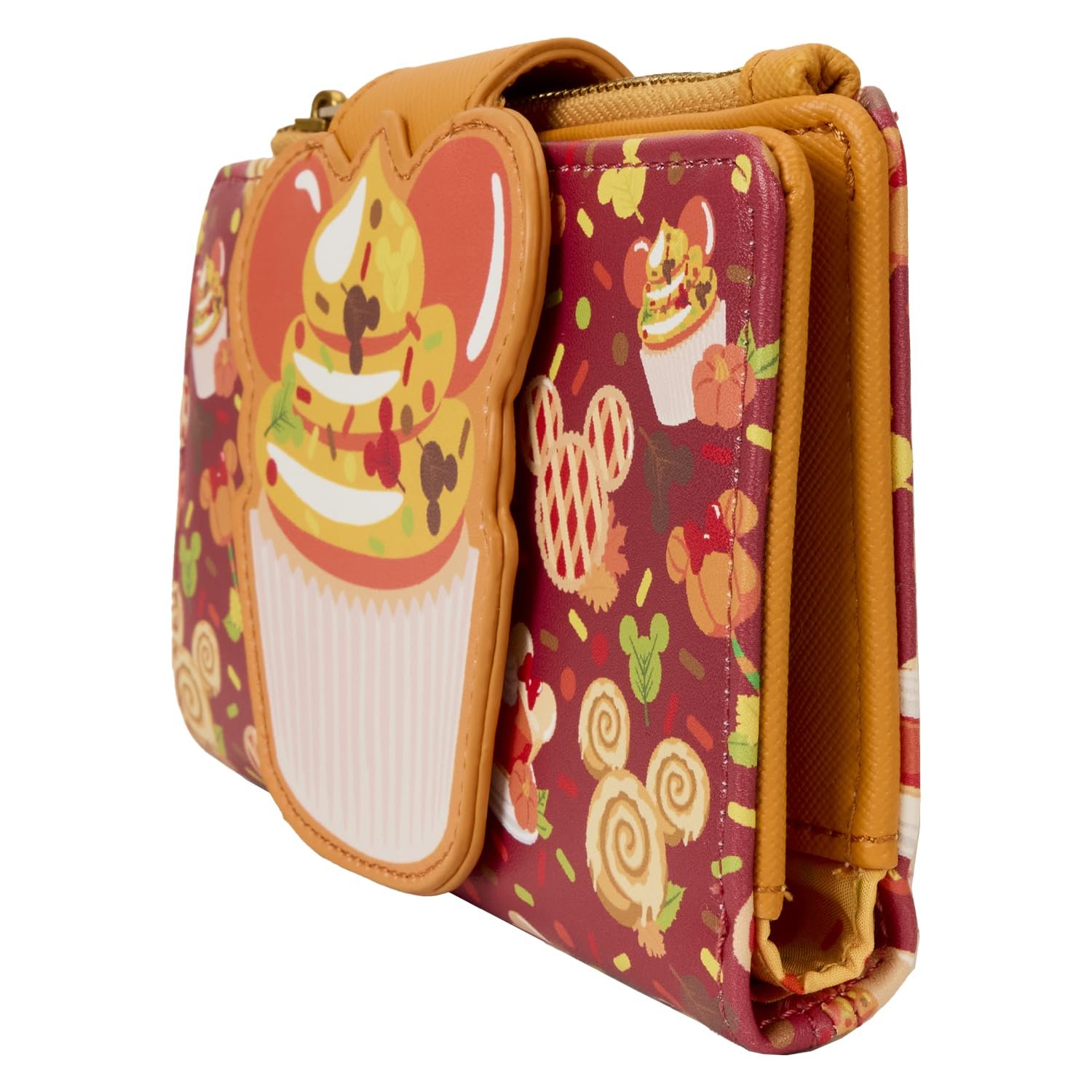 Бумажник бифолд Loungefly Disney: Sweet Treats - Mickey Mouse - Эксклюзив Amazon - Милая коллекционная сумочка - Идея для подарка - Держатель для карточек с многочисленными отделениями для карточек - Официальный товар, фото №4