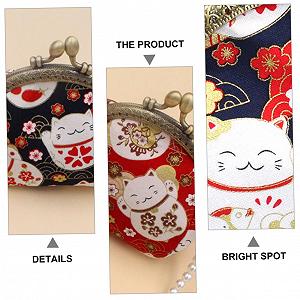 Гаманець для монет VALICLUD 2шт. Retro Lucky Cat Pattern synthetic.ua - Фото 1