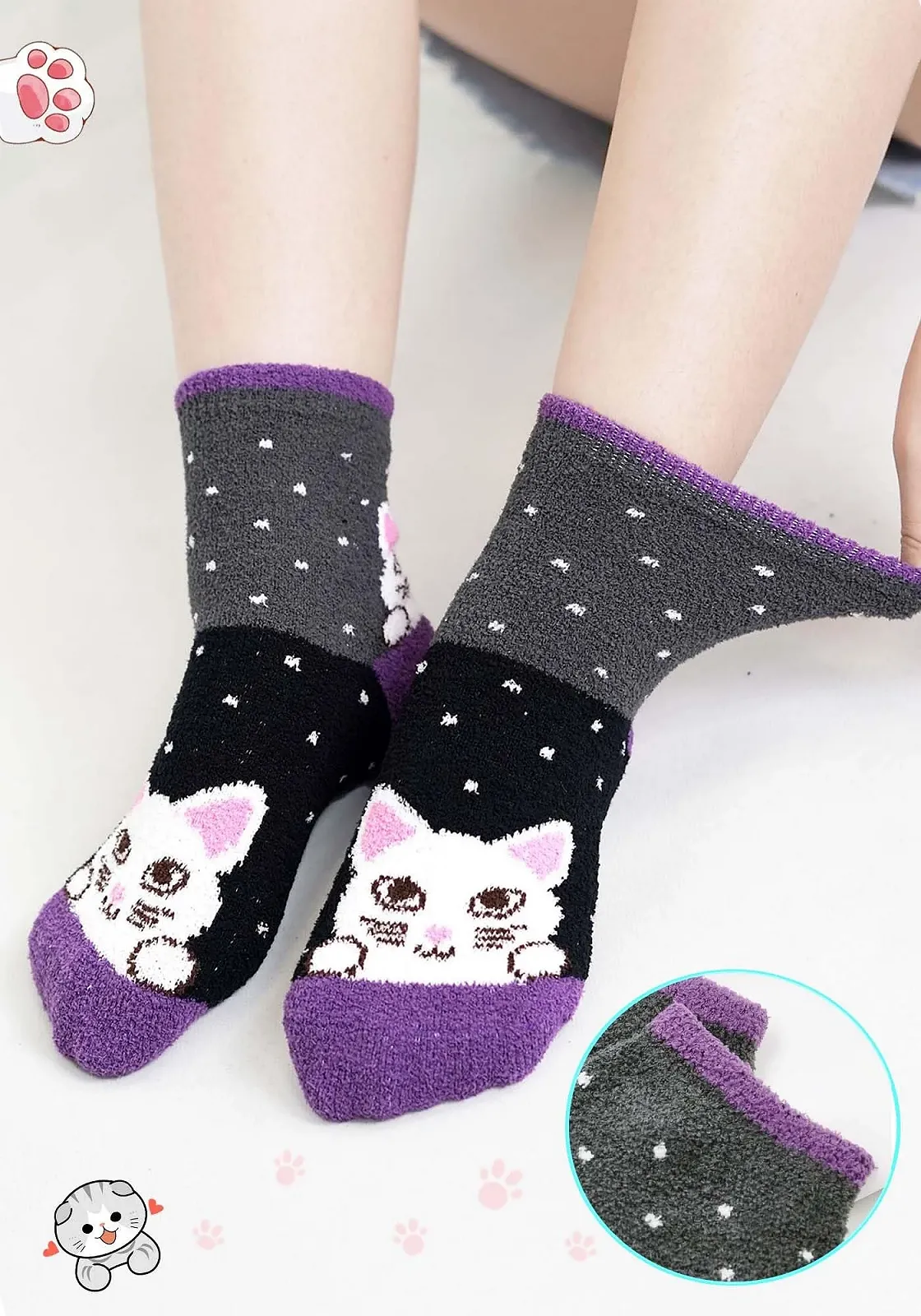 Пухнасті шкарпетки ZAKASA для жінок, 5 пар, фото №5