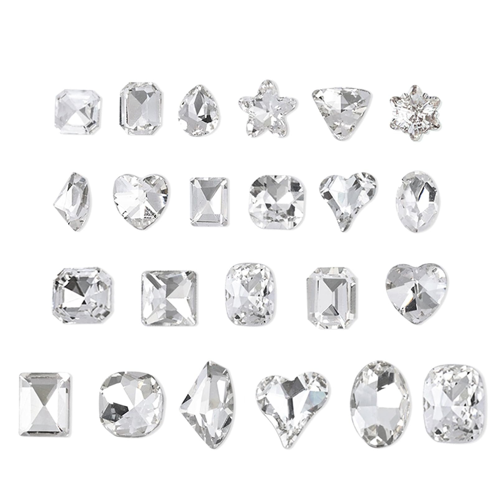 Стразы Сердцевидные 10 шт. Прозрачная Хрустальная Основа для Дизайна Ногтей для Женщин, фото №3