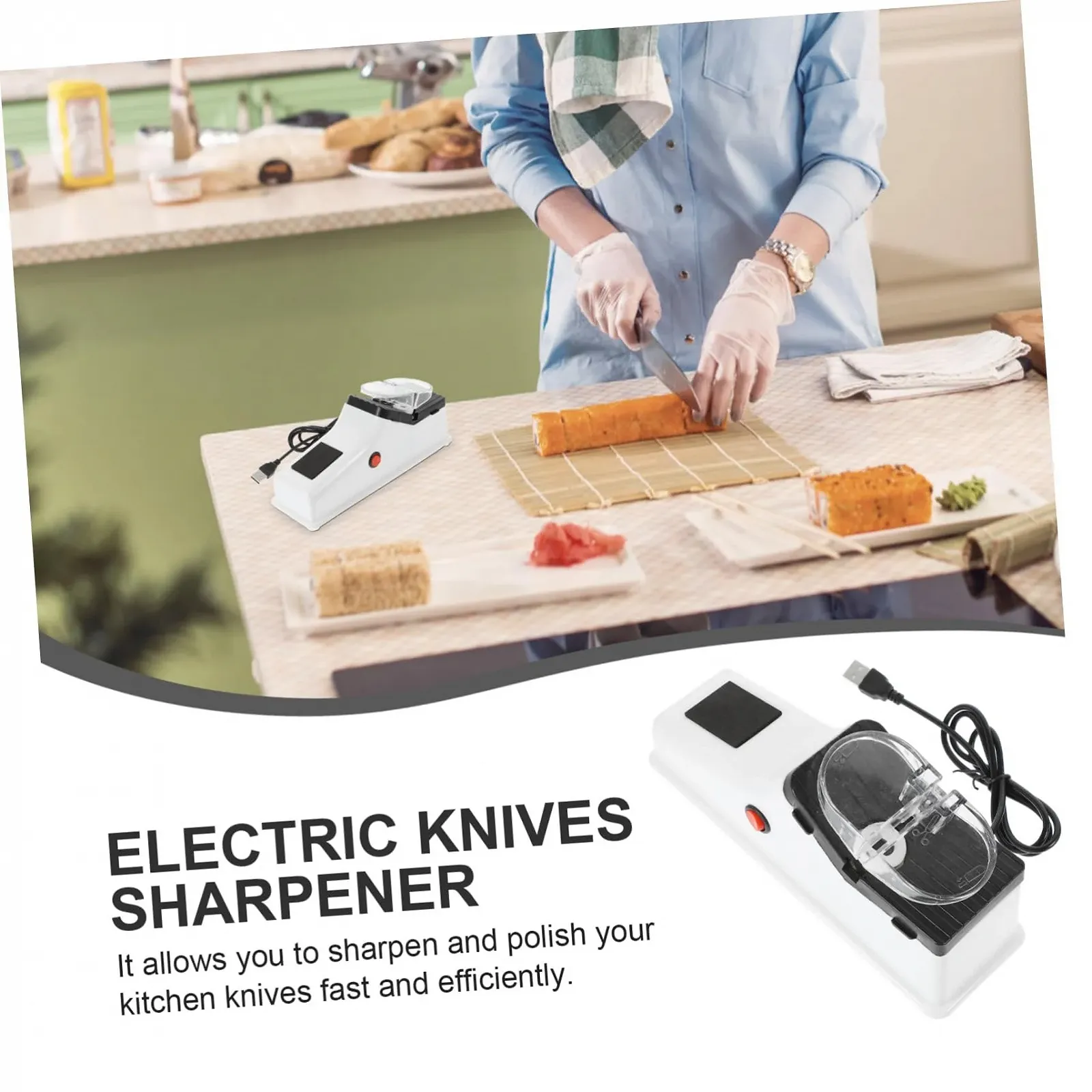 Електричне точило для ножів IMIKEYA USB Charging Портативне Компактне, фото №7