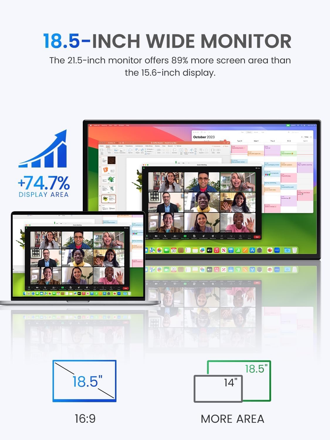 Монітор портативний сенсорний 18.5" UPERFECT Full HD IPS 120 Гц, фото №4