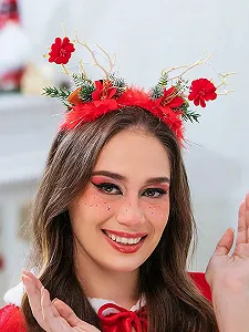 Обруч IYOU Святковий Різдвяний Світлий synthetic.ua - Фото 1