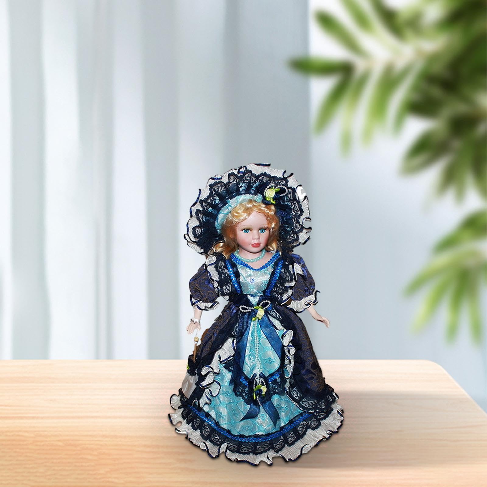 Фигурки Harilla Miniature Porcelain Woman Ceramic Doll 40см Dark Blue, фото №6