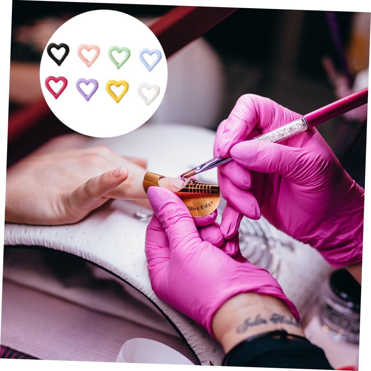 Наклейки для нігтів у формі серця Healeved, 100 шт., фото №9