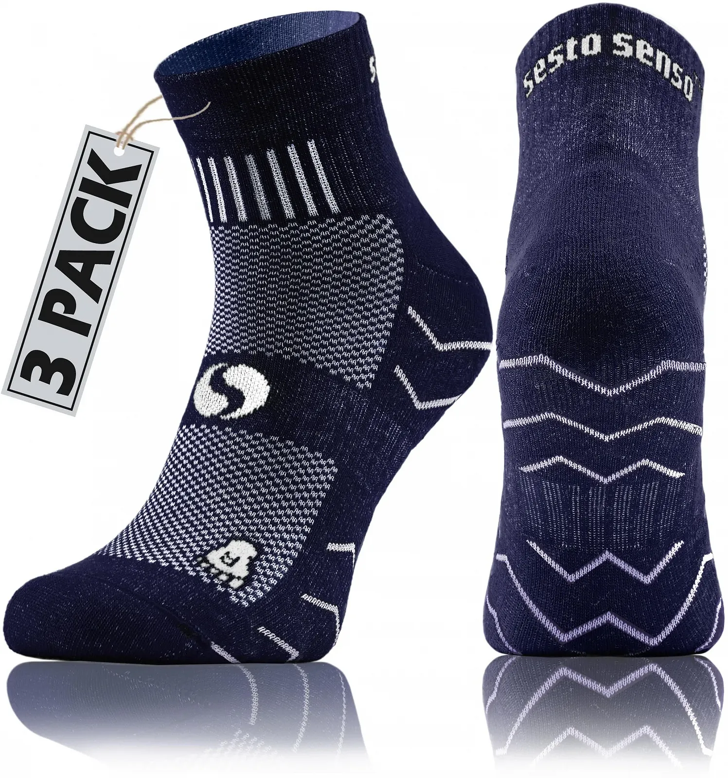Носки для бега Sesto Senso Хлопковые спортивные носки 3 пары, фото №1