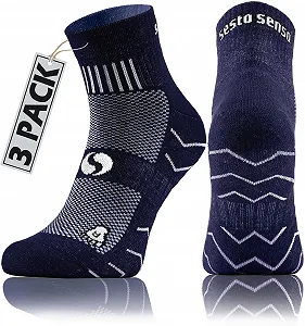 Шкарпетки для бігу Sesto Senso Бавовняні спортивні 3 пари - Фото 1