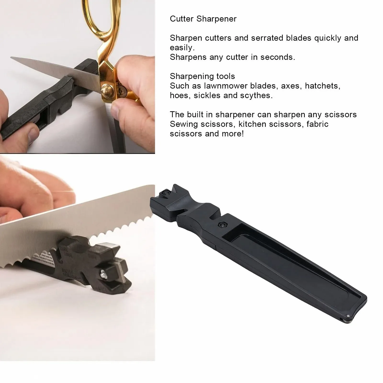 Ручна точилка для ножів 4-в-1 з автоматичним вирівнюванням для ножиць сокир колунів сап, фото №8