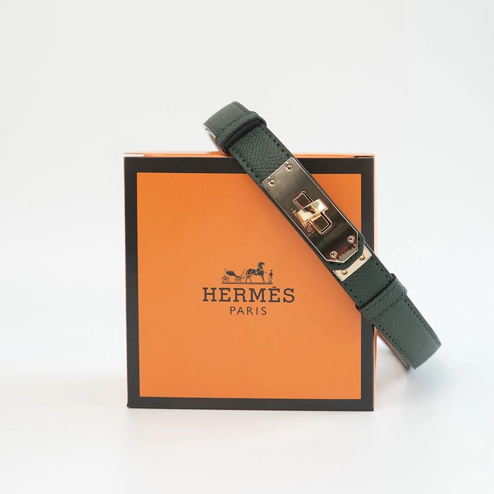 Женский ремень зеленый брендовый Hermes, фото №7