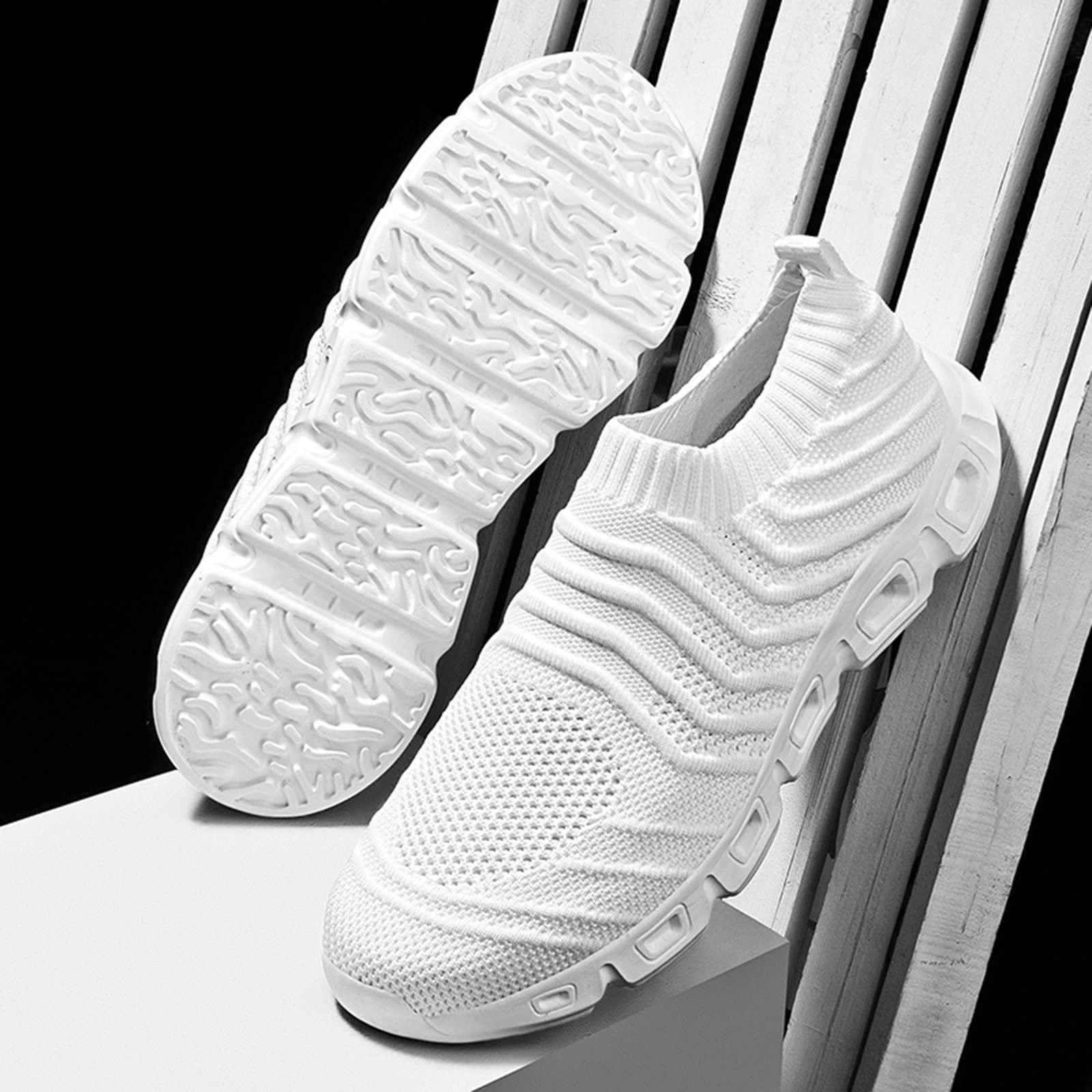 Кроссовки мужские Лето 2022 Hollow Fly Woven Легкие Дышащие Удобные Декомпрессионные Модные Спортивные Беговые Туфли для увеличения роста Мужские, фото №3