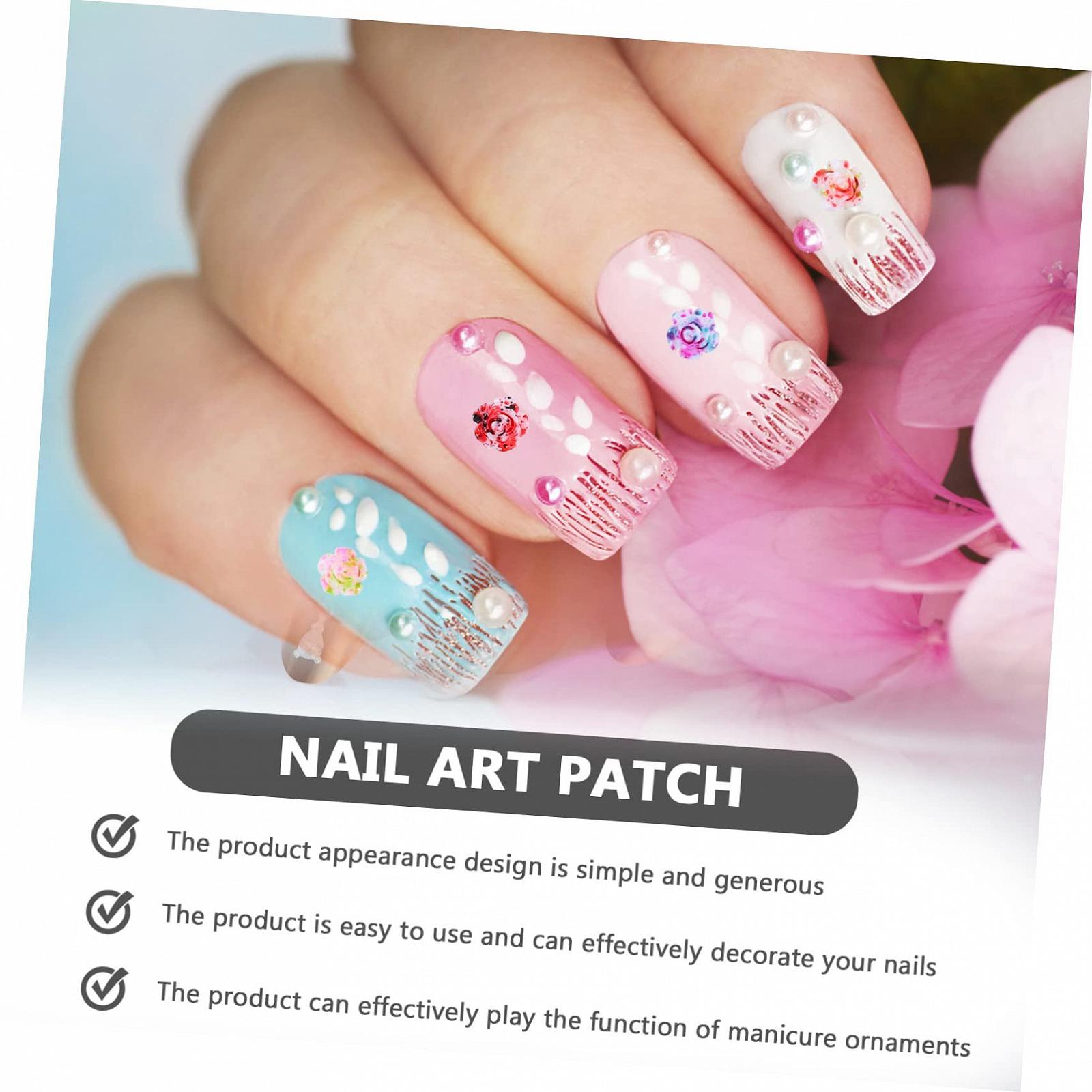 Аксессуары для ногтей Блестки для ногтей Наклейки для ногтей Стразы для ногтей Наклейки для ногтей Бриллианты для ногтей DIY Украшение для ногтей Подвеска для ногтей в форме розы Акрил, 1 коробка, фото №5