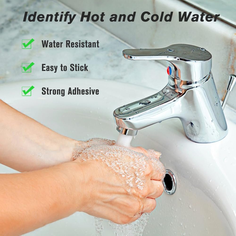 Наклейки SUPERFINDINGS Hot and Cold Water Pack of 24 10 мм, фото №4