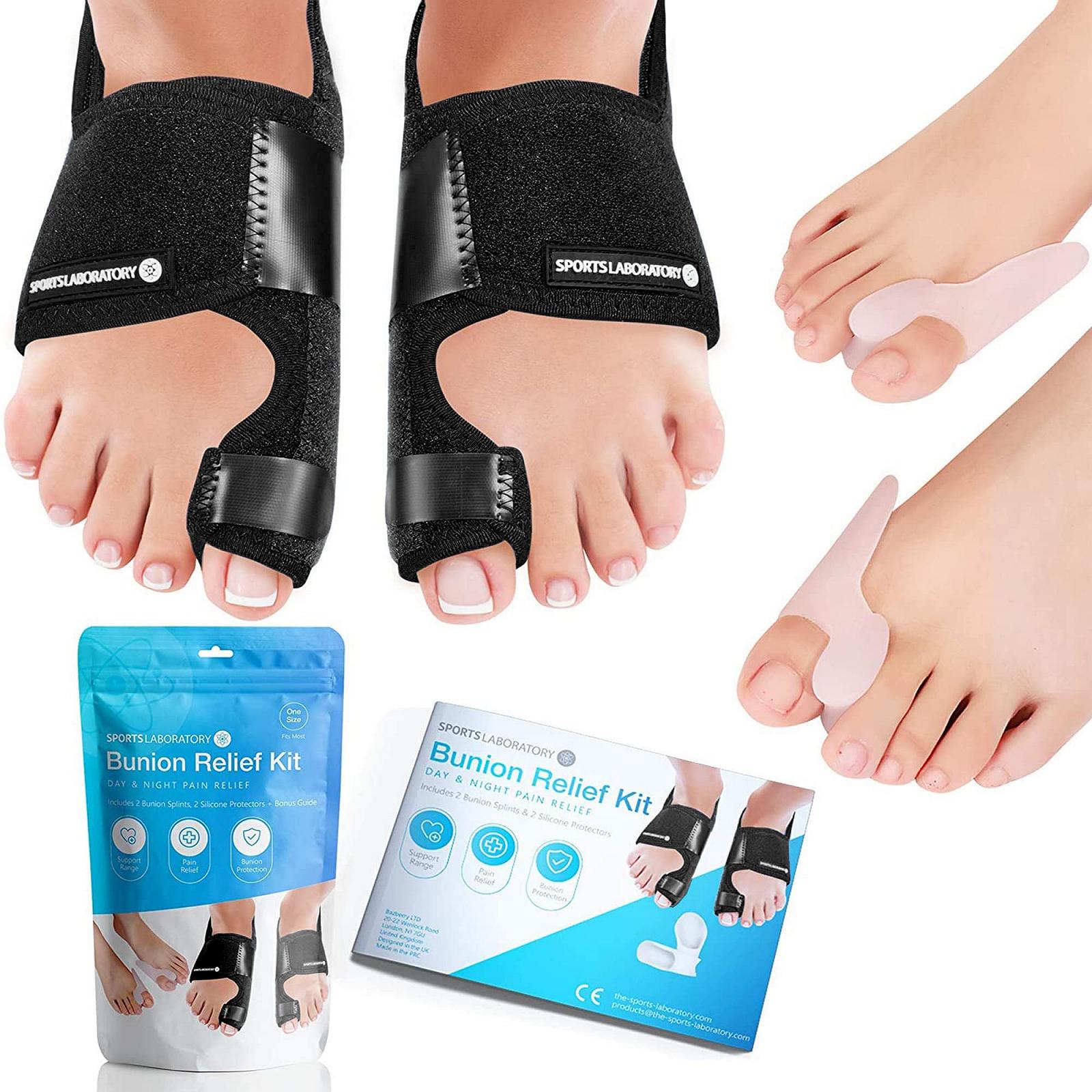 Комплект для корекції Hallux Valgus Sports Laboratory для дня і ночі 2 x шини Hallux Valgus, фото №1