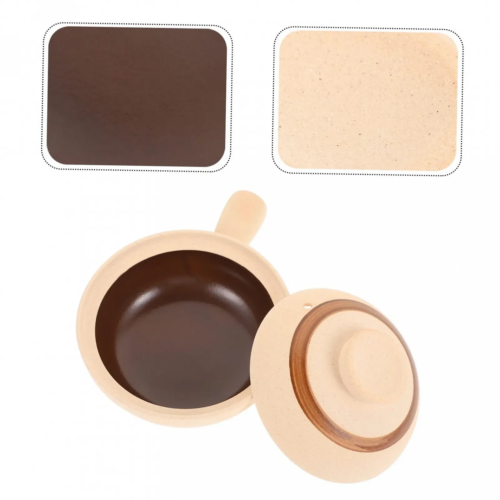 Керамический горшок-кастрюля GALPADA с крышкой и ручкой Термостойкий, фото №3 Керамический горшок-кастрюля GALPADA с крышкой и ручкой Термостойкий, фото №3