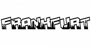 Наклейка для стін Samunshi Frankfurt Lettering Skyline 120 x 17 см Чорна - Фото 1