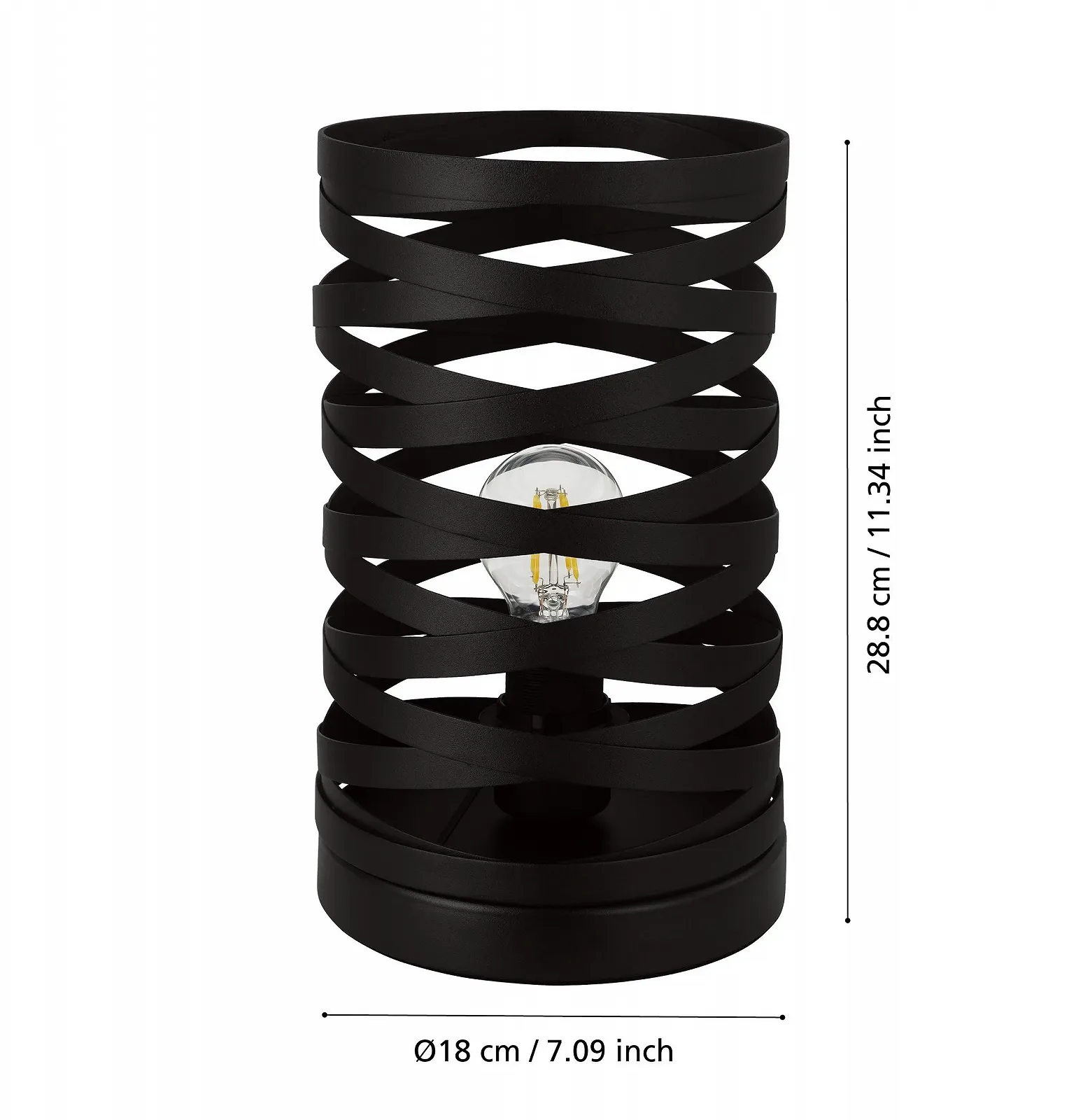 Настільна лампа EGLO Cremella Vintage Industrial Metal Black E27, фото №4