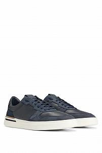 Кросівки BOSS Clint Tenn зі шкіри та замші з підошвою cupsole та шнурівкою synthetic.ua - Фото 1