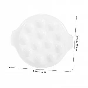 Форма для запекания улиток Keramik 12-отверстий с ручками Белая synthetic.ua - Фото 1