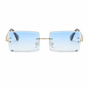 Сонцезахисні окуляри YUELUQU Ретро Без оправи для жінок і чоловіків Модні synthetic.ua - Фото 1