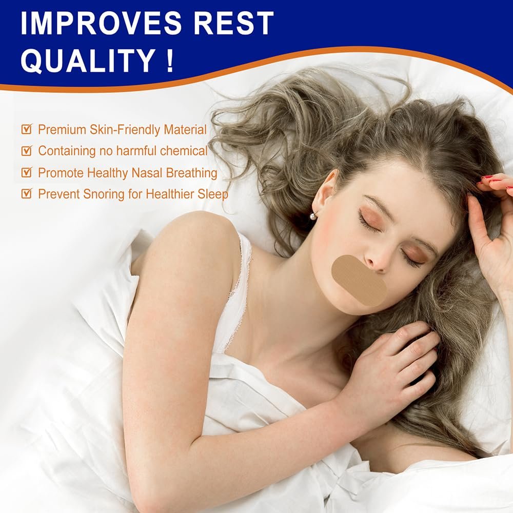 Смужки для рота від хропіння, 60 шт, колір шкіри, фото №5