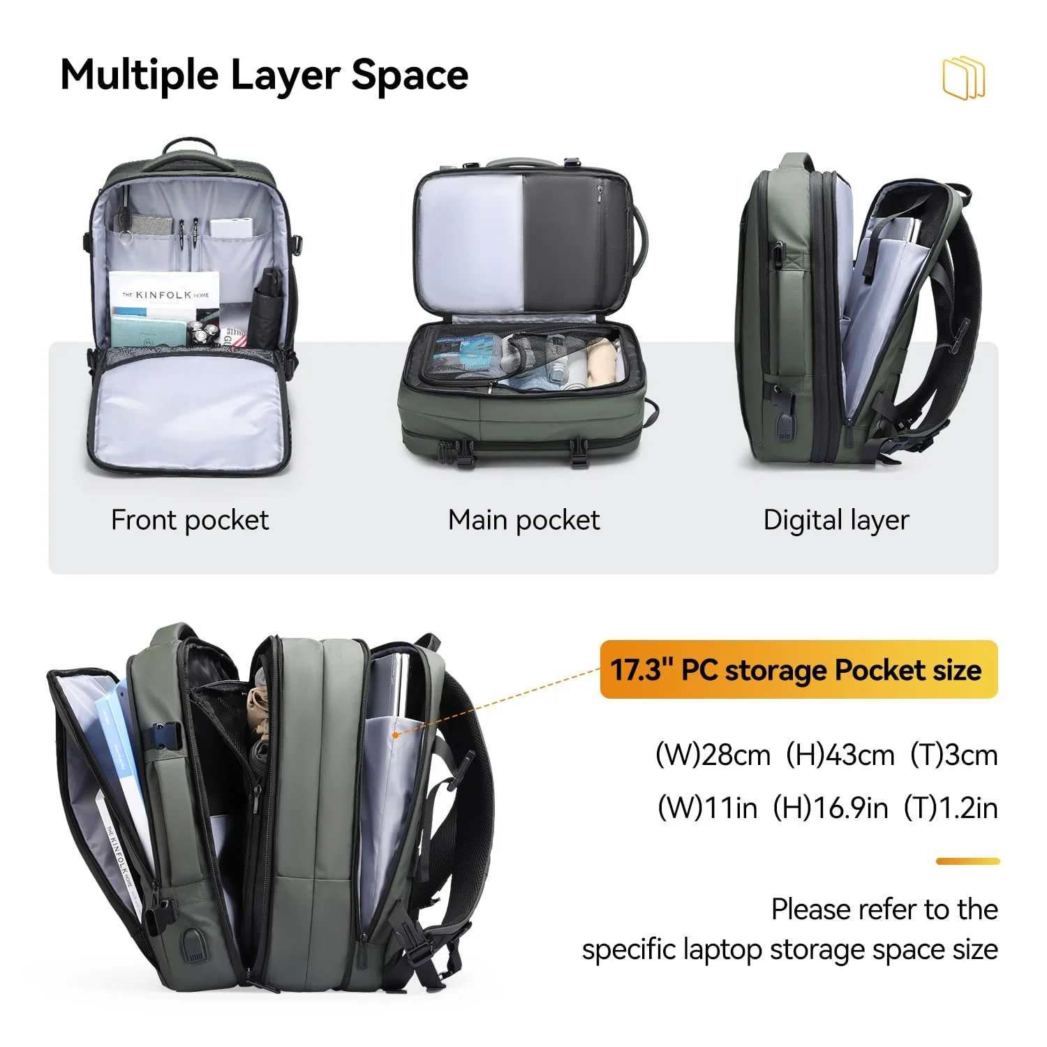 Рюкзак для ноутбука Mark Ryden Expandable 25-40 L 17.3 Inch USB Charging Port YKK Waterproof, фото №2 Рюкзак для ноутбука Mark Ryden Expandable 25-40 L 17.3 Inch USB Charging Port YKK Waterproof, фото №2