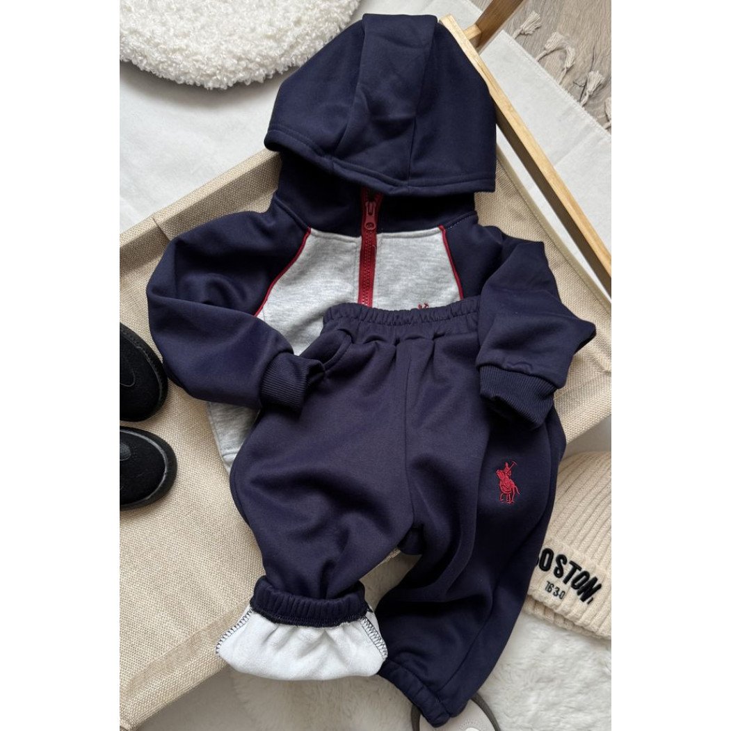 Костюм теплий спортивний хлопчику від 80 до 120 см на плюші з капюшоном, фото №5 Костюм теплий спортивний хлопчику від 80 до 120 см на плюші з капюшоном, фото №5