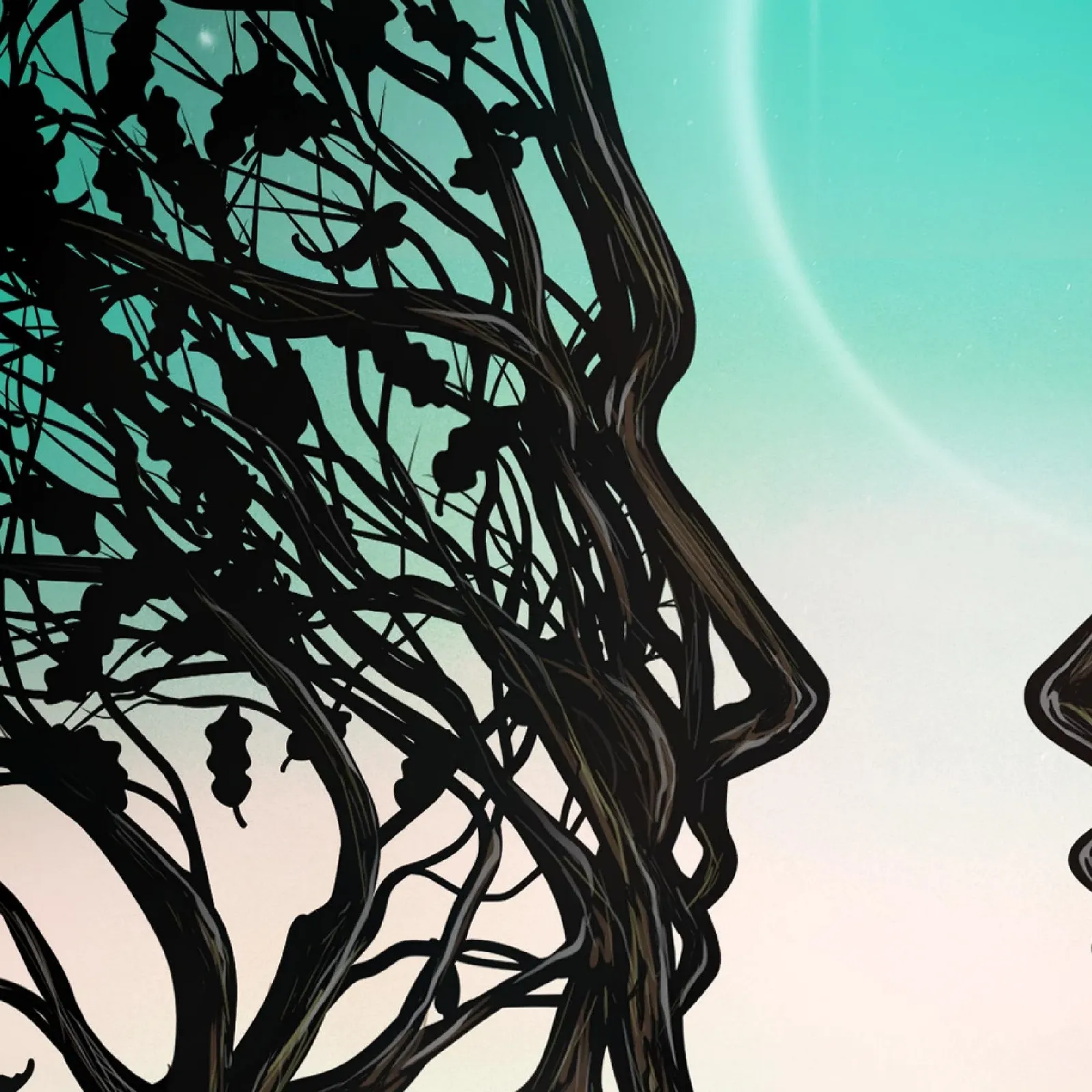 Картина на полотні Runa Art 044851a Абстрактне дерево 5 частин бірюзова, фото №7 Картина на полотні Runa Art 044851a Абстрактне дерево 5 частин бірюзова, фото №7