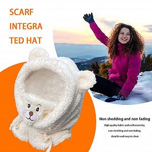 Плюшева шапка-ведмедик Jl kegfdf м'яка, тепла synthetic.ua - Фото 1