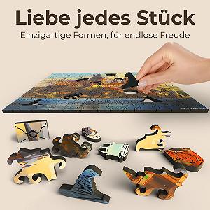 Деревянный пазл Crafthub Premium Harry Potter Hogwarts Castle A3 158 деталей UV-печать 27.6 см x 31.8 см synthetic.ua - Фото 1