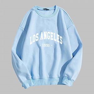 Женский свитшот Los Angeles С буквенным принтом Oversize Разноцветный Готический Y2K Однотонный С круглым вырезом Свободный крой Спортивный Калифорния Винтажный synthetic.ua - Фото 1