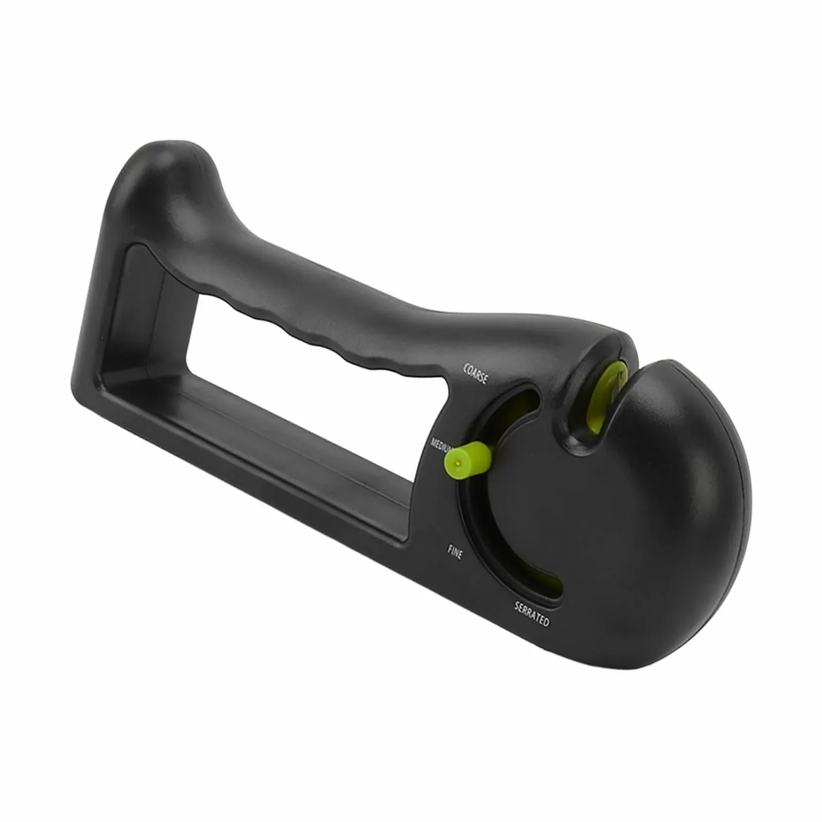 Точилка для ножів ручна професійна 4-ступінчаста ABS-пластик Зелена, фото №9