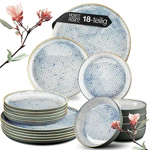 Набор посуды Тип Moritz & Moritz TERRA 18 предметов для 6 человек, ярко-синий - Фото 1