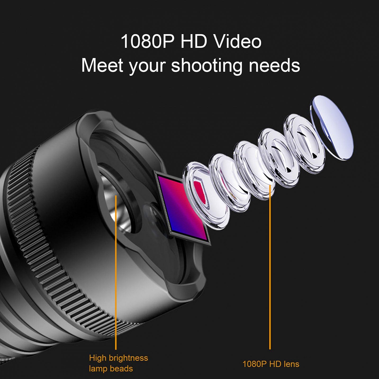 Ліхтарик Екшн-камера Lazmin112 Велосипедний LED 1080P 30FPS з компасом Чорний, фото №2