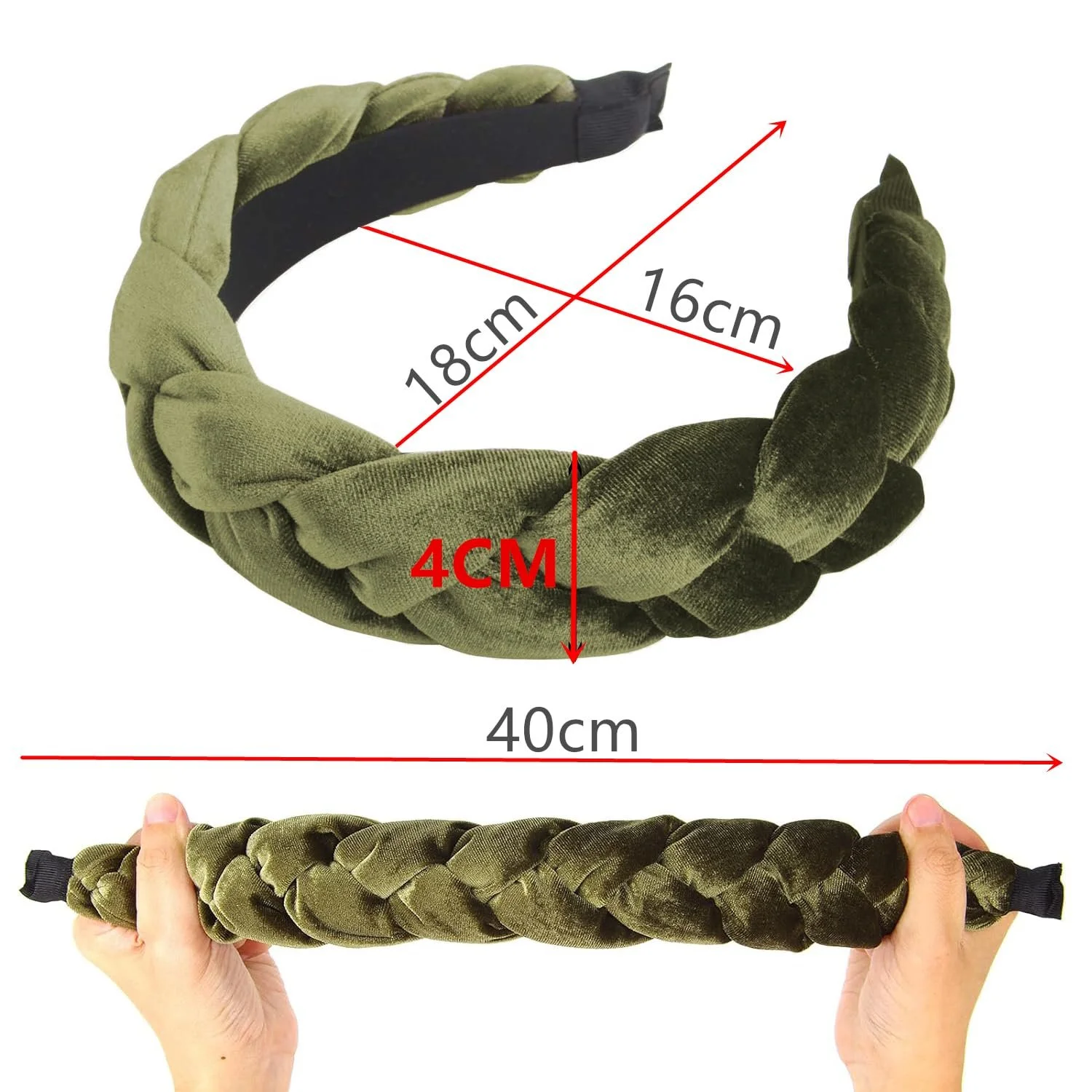Обруч Бархатный Плетеный, фото №2
