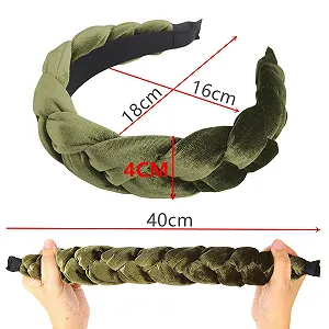 Обруч Бархатный Плетеный synthetic.ua - Фото 1