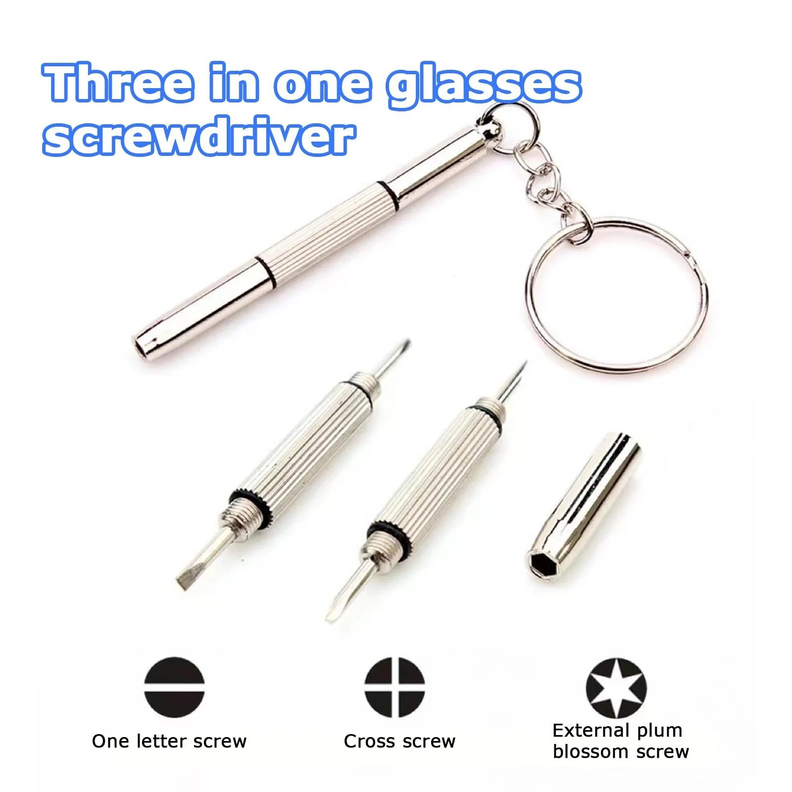 Набір Mini Multifunctional 3 в 1 викрутка для окулярів, годинників, іграшок та мобільних телефонів, фото №4