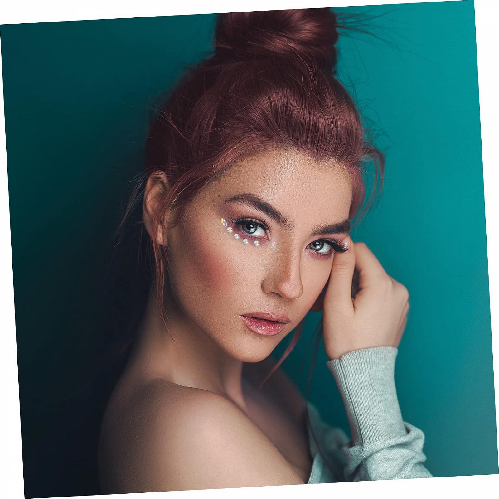 Самоклеящиеся стразы для лица 6 листов, фото №5