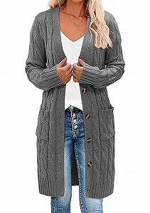 Кардиган Yming женский осенне-зимний длинный - Фото 1