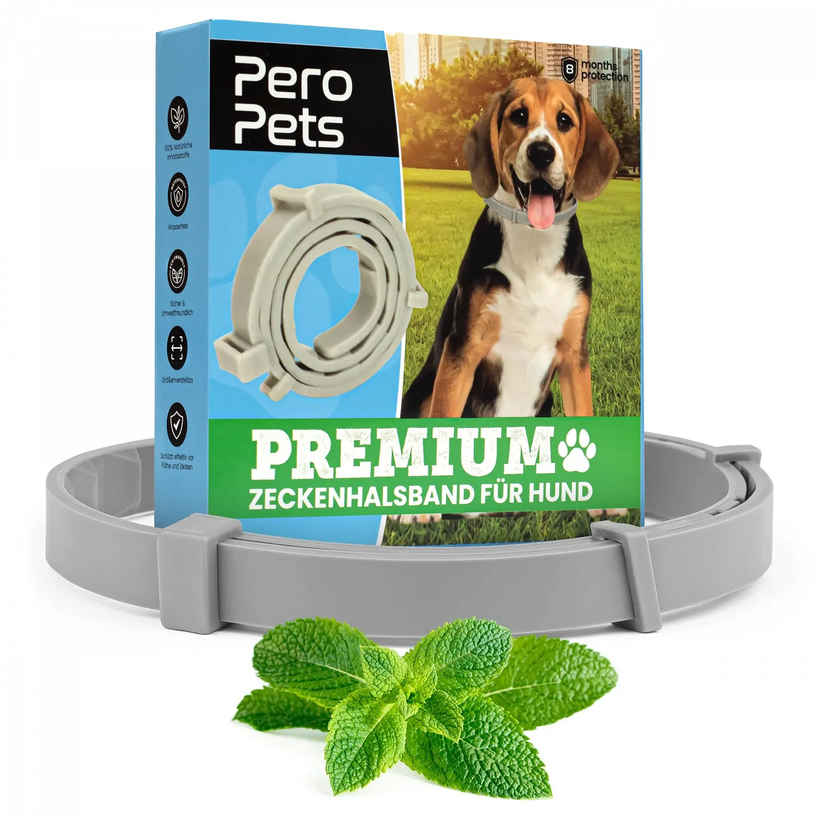 Нашийник від кліщів та бліх Pero Pets Premium 100% натуральний водонепроникний, фото №1