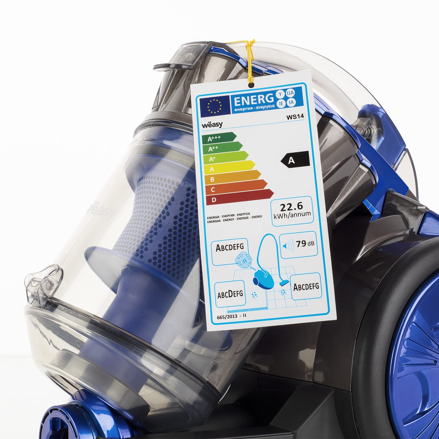 Пилосос Weasy WS14 Безмішковий Багато-циклонний Клас енергоспоживання A Алюмінієва телескопічна трубка 5 м Синій, фото №7