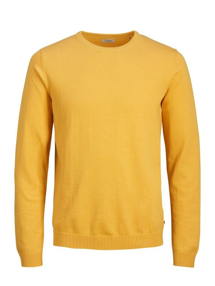 Пуловер JJEBASIC KNIT CREW NECK NOOS 12137190-Golden Orange Jack&Jones Жовтий XL, фото №4