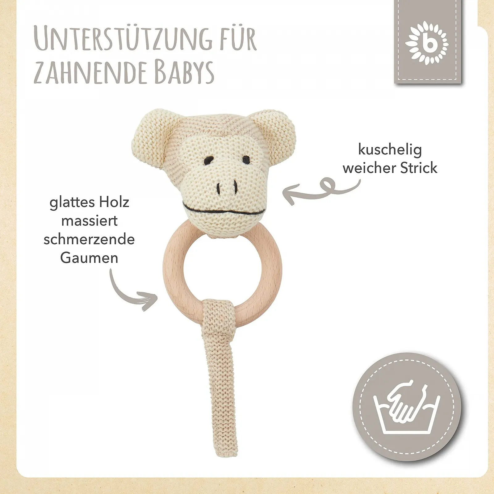 Погремушка Bieco Олень Ella Деревянная, фото №3 Погремушка Bieco Олень Ella Деревянная, фото №3