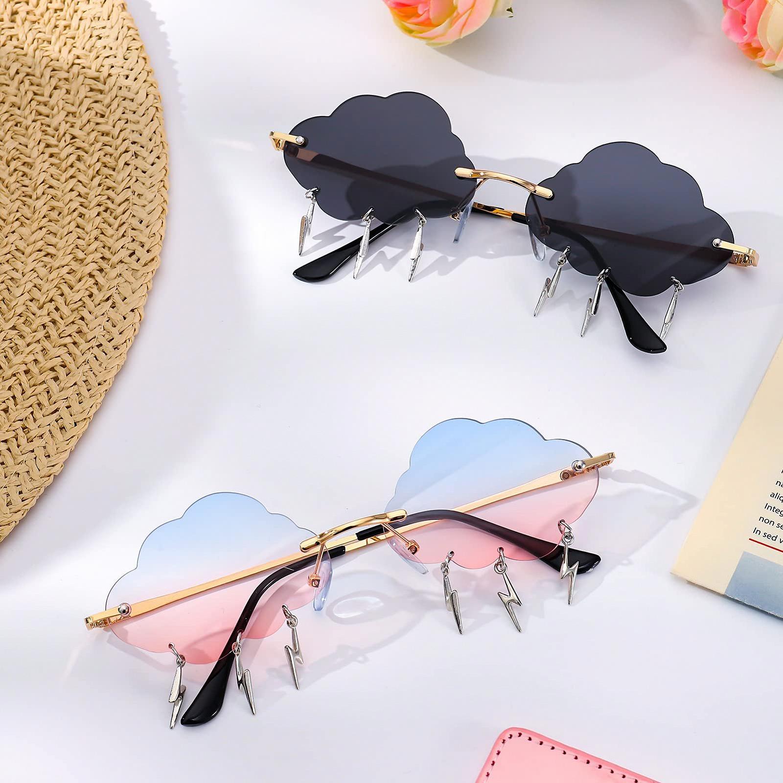 Сонцезахисні окуляри Auidy_6TXD Без оправи Набір з 2 шт. Різнокольорові, фото №5