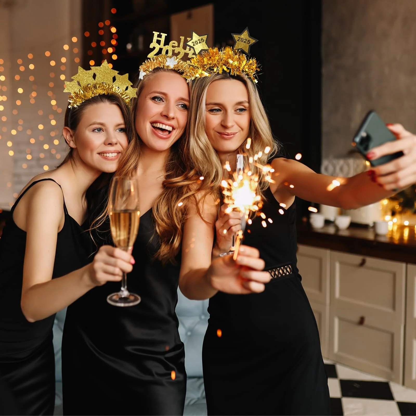 Набір з 3 новорічних обручів на голову, фото №2 Набір з 3 новорічних обручів на голову, фото №2