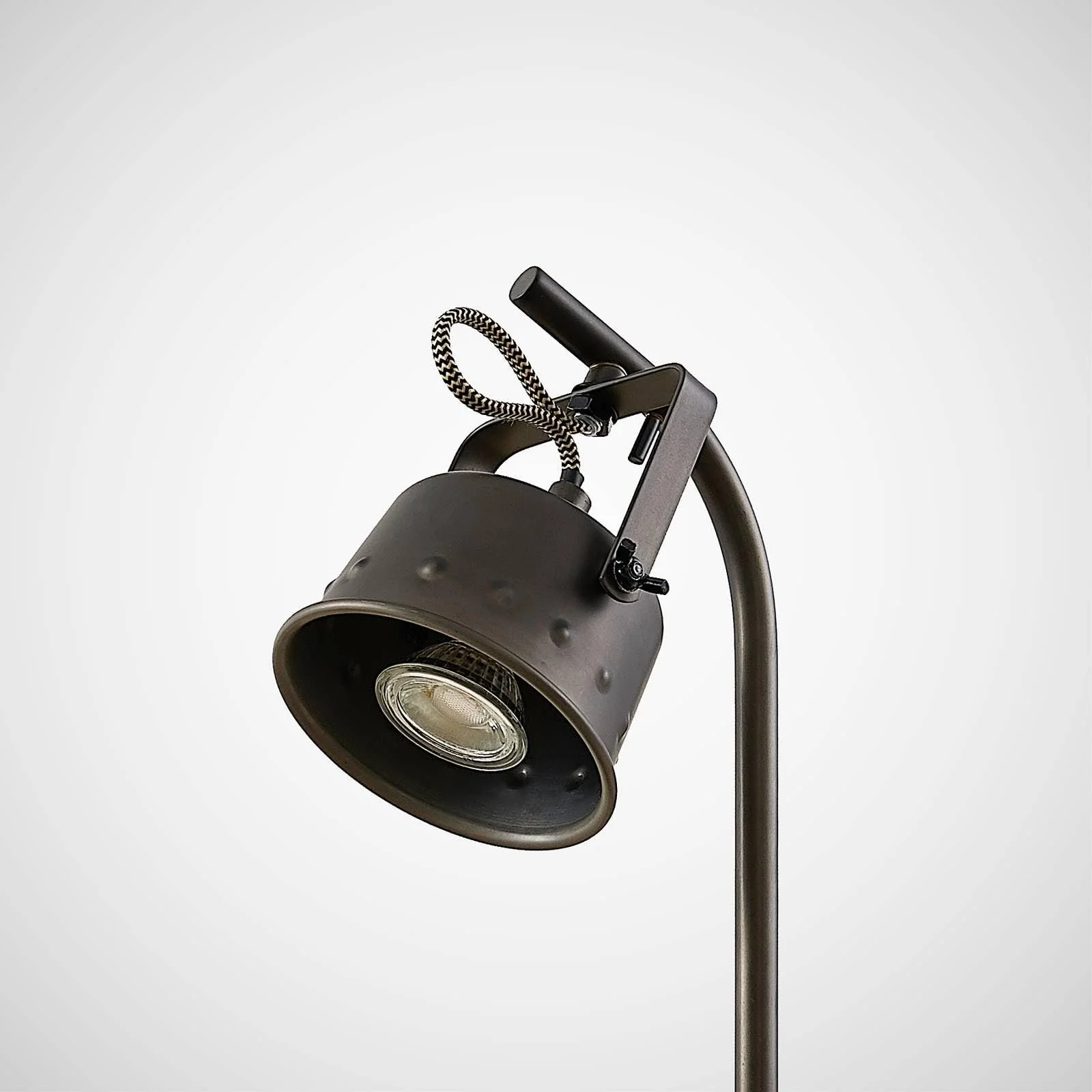 Настільна лампа Lindby Rubinjo ретро вінтажна метал дерево GU10, фото №5