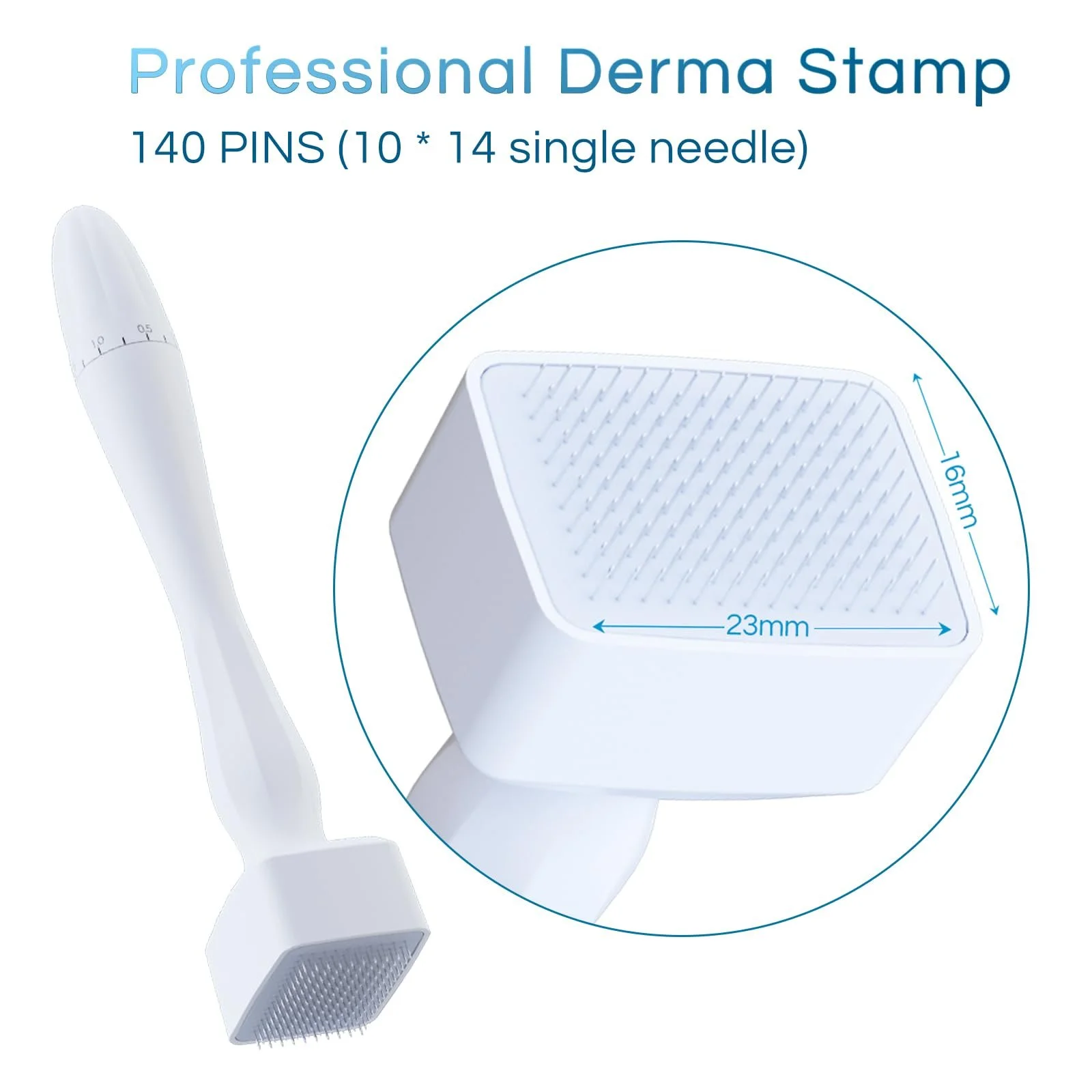 Dr.roller Регульований мікроголковий дермальний штамп, Dermastamp 0-3.0 мм, мікроголкова ручка, фото №3