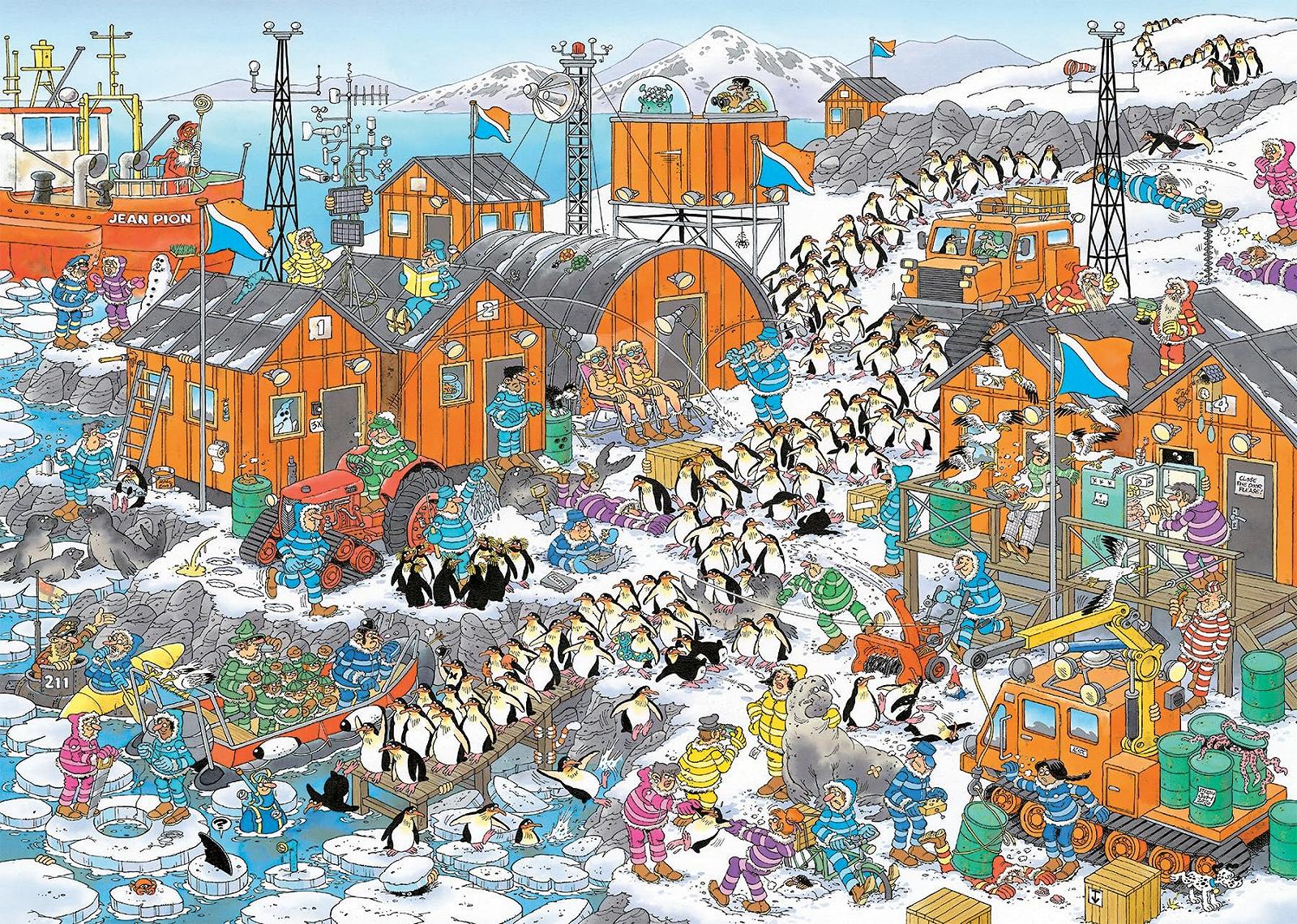 Пазл Jan Van Haasteren JVH Shipping to the South Pole - South Pole Expedition 1000 деталей Jumbo 100% перероблений картон, фото №3